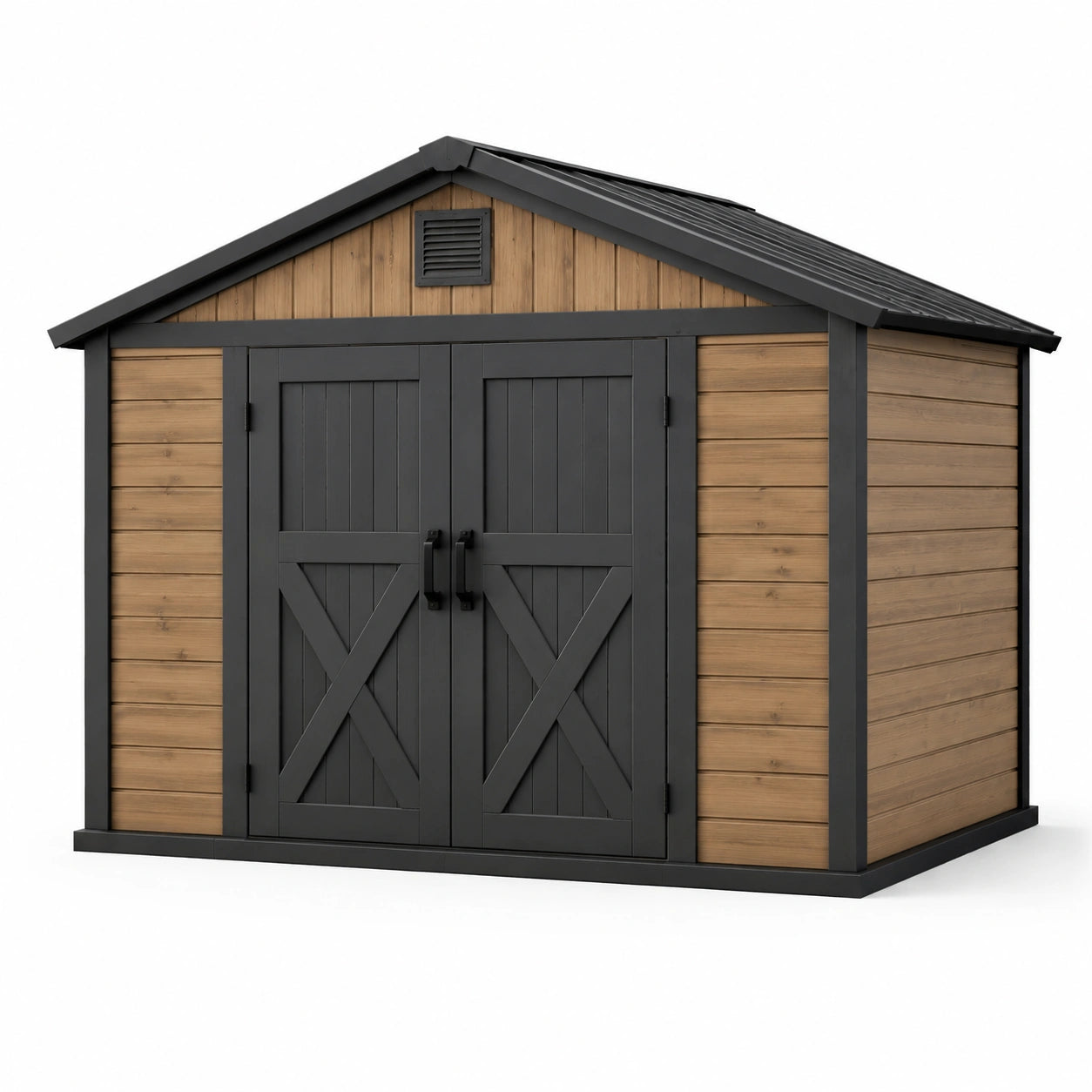 Abri de jardin en bois et métal 260x192x203cm