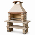 Barbecue en pierre avec grille en acier inoxydable 120x65x215 cm