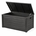 Coffre de rangement extérieur en plastique noir 150x72x65 cm