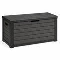 Coffre de rangement extérieur en plastique gris
