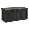 Coffre de rangement extérieur en résine anthracite 120 cm