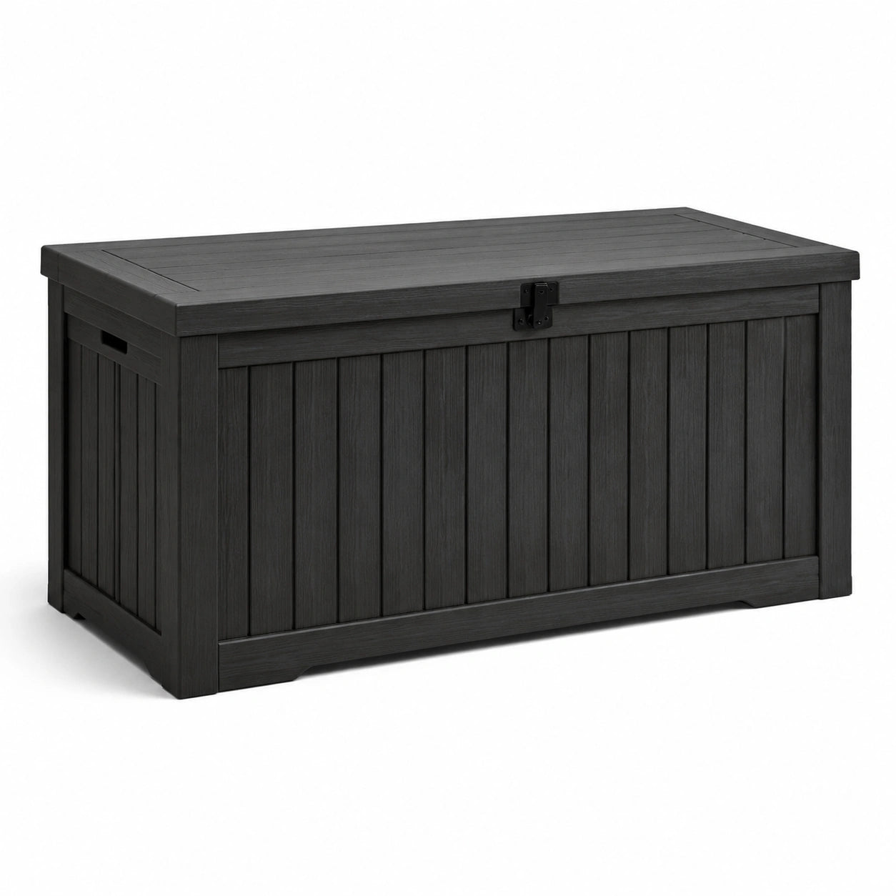 Coffre de rangement extérieur en résine anthracite 120 cm
