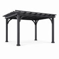 Pergola de jardin en métal gris foncé 300x300x230 cm