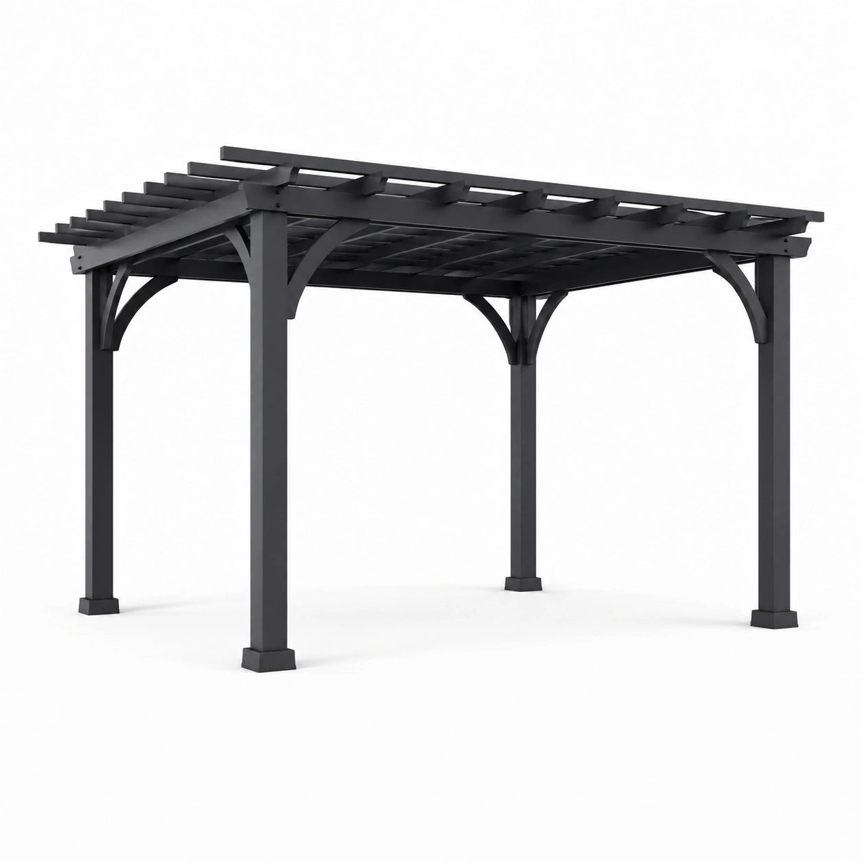Pergola de jardin en métal gris foncé 300x300x230 cm