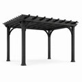 Pergola en métal noir 300x300 cm
