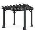 Pergola en aluminium noir 3m x 3m