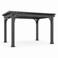 Pergola en aluminium gris anthracite 300x300x228 cm