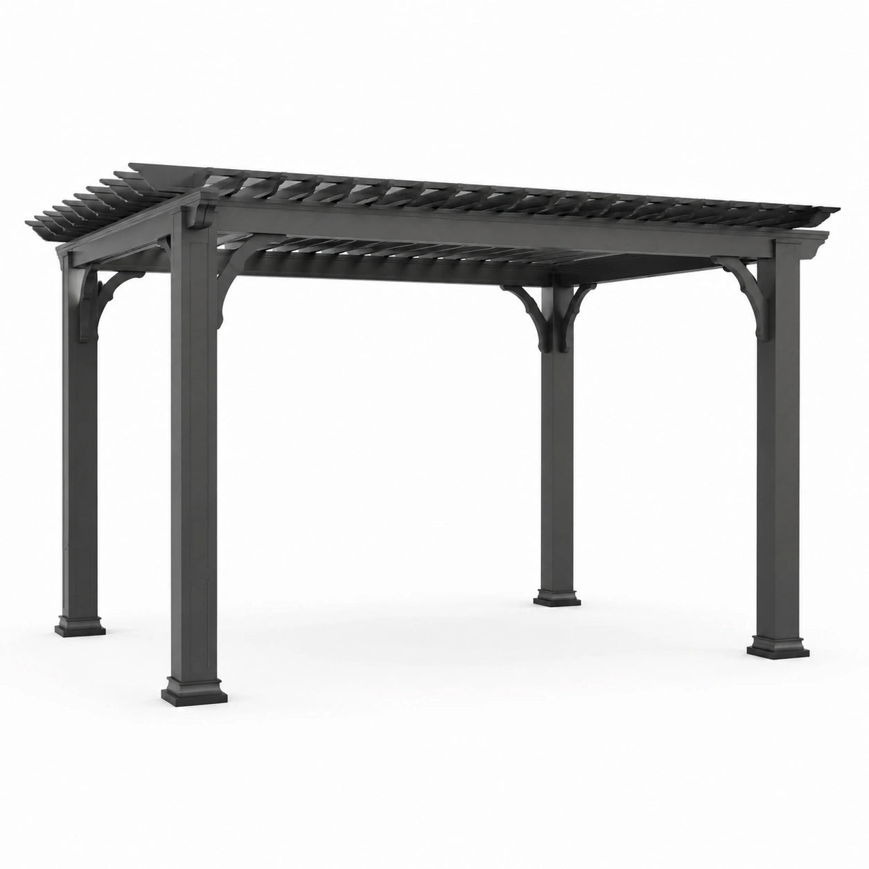 Pergola en aluminium gris anthracite 300x300x228 cm