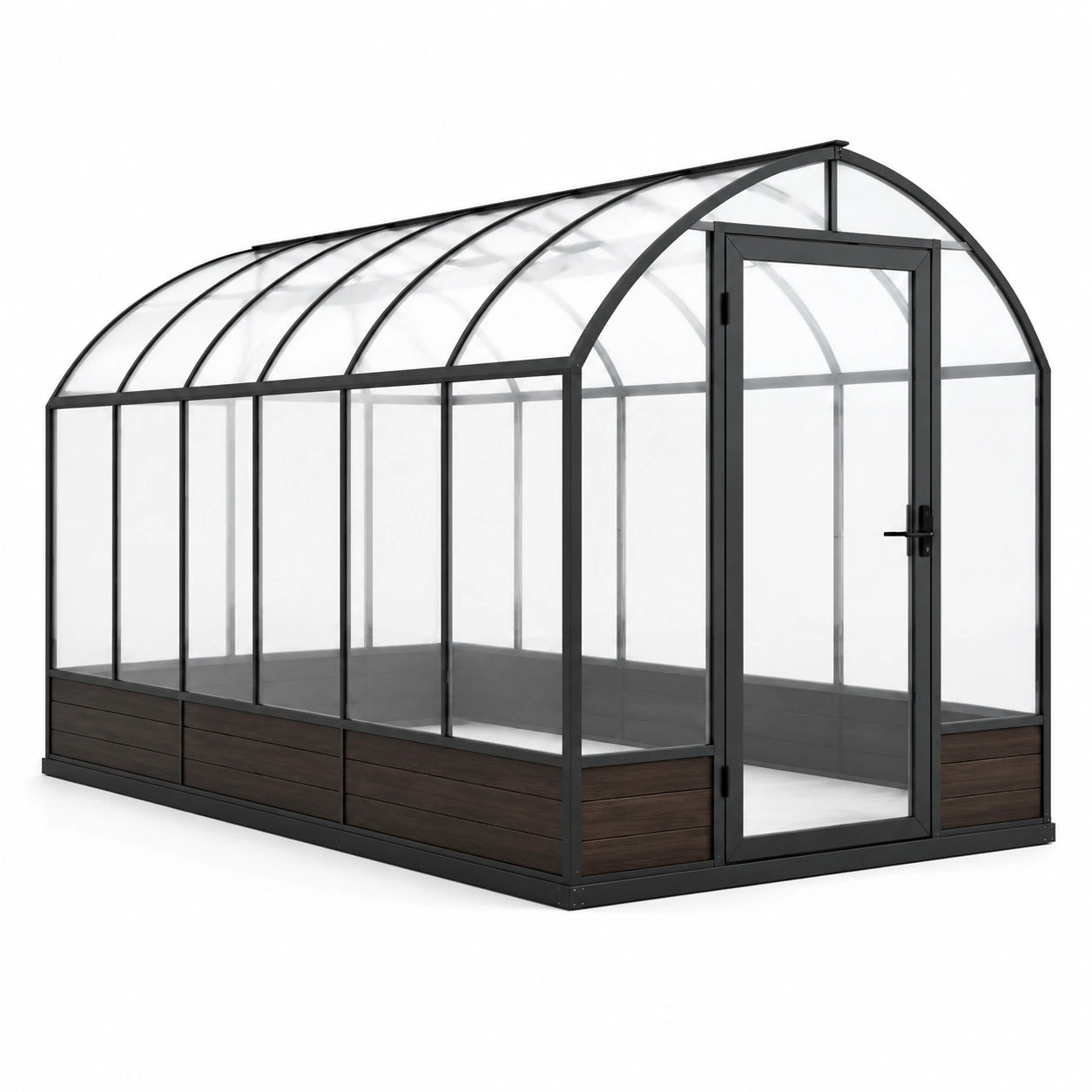 Serre en polycarbonate noir avec cadre en aluminium 300x250x200 cm