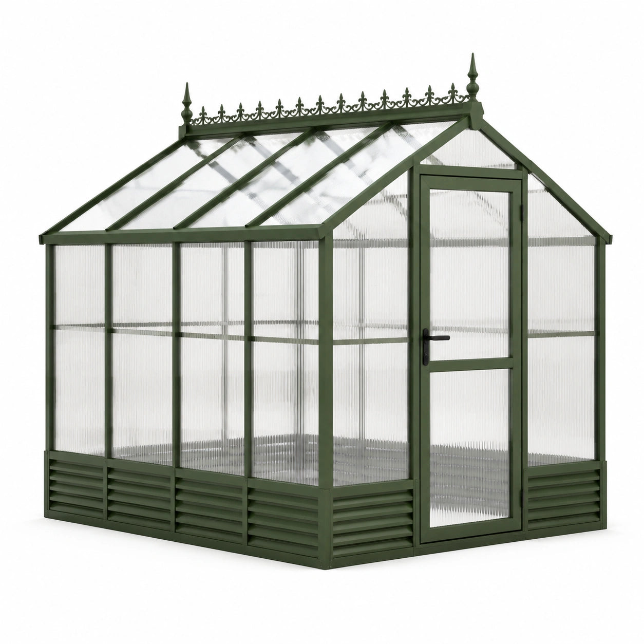Serre en aluminium et polycarbonate vert 250x190x210 cm