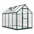 Serre de jardin en aluminium avec panneaux en polycarbonate 4 mm vert