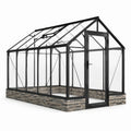 Serre en verre trempé 4 mm 400x200x250 cm aluminium noir
