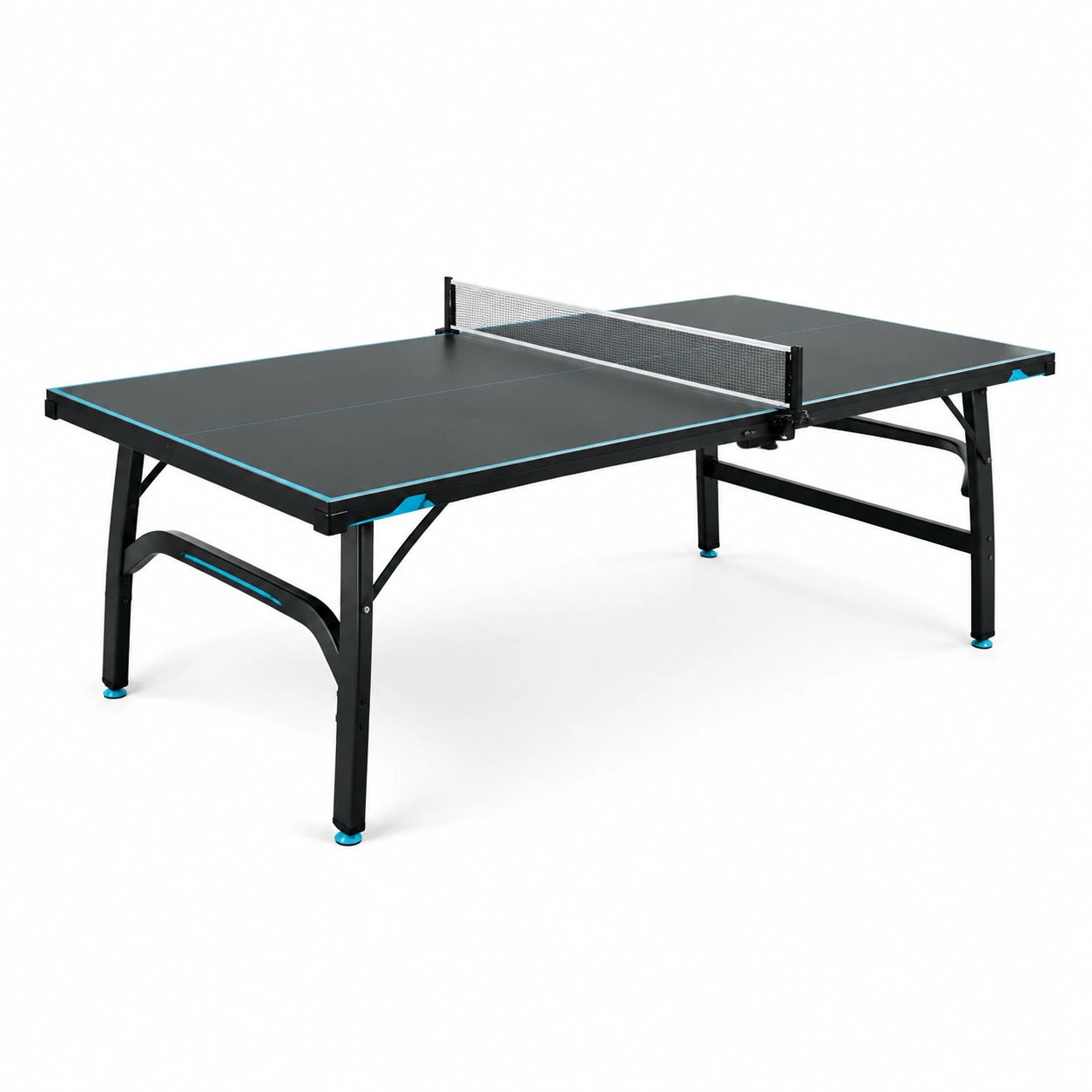Table de ping-pong en bois noir et acier