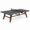 Table de ping-pong en bois MDF noir avec cadre en bois massif