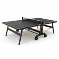 Table de ping-pong pliable en métal noir avec filet