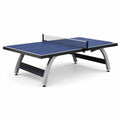 Table de ping-pong intérieure bleue avec cadre métallique
